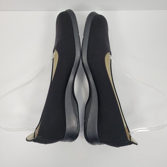 Salvatore Ferragamo Sport Women's Black Nero Leather Slip On Flats US Size 9.5 - Picture 6 of 8